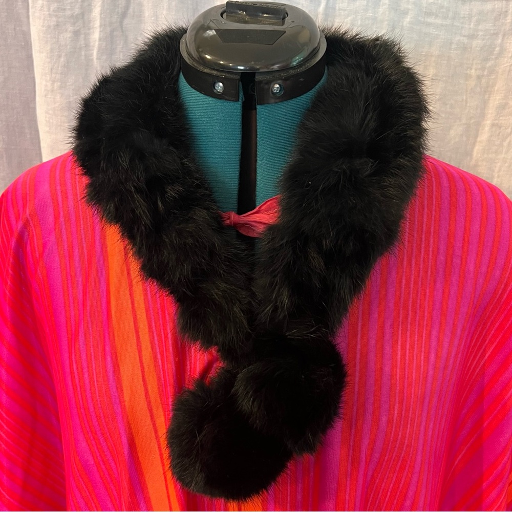 Vintage Black Fur Collar